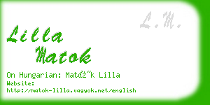 lilla matok business card